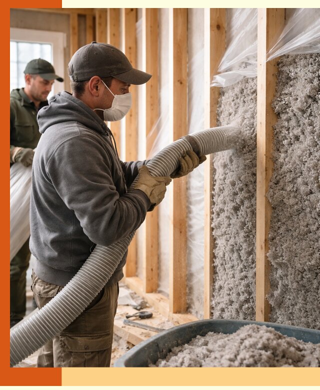 Утепление каркасного дома эковатой в Череповце — качественно и надолго