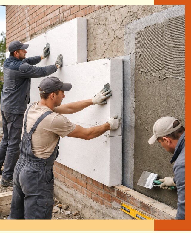 Утепление кирпичного дома в Череповце от 4293 руб. под ключ | ТепломастерЧрп