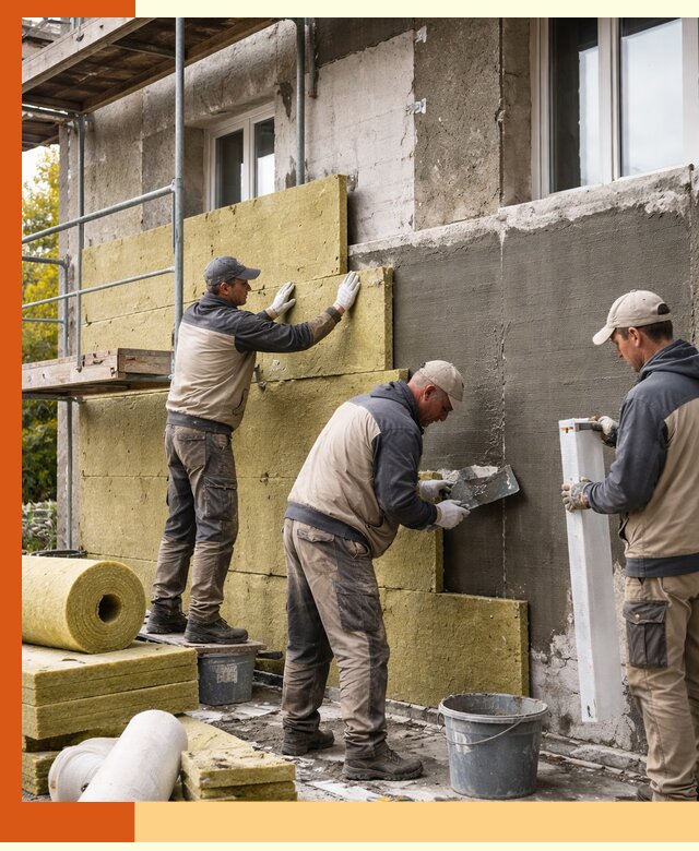 Утепление фасада зданий и домов в Череповце