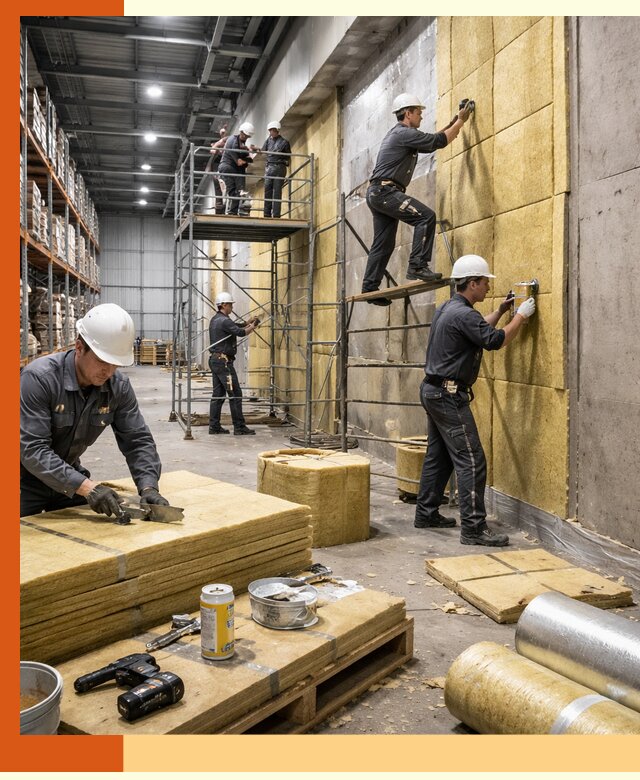 Утепление логистического центра в Череповце качественно и экономично