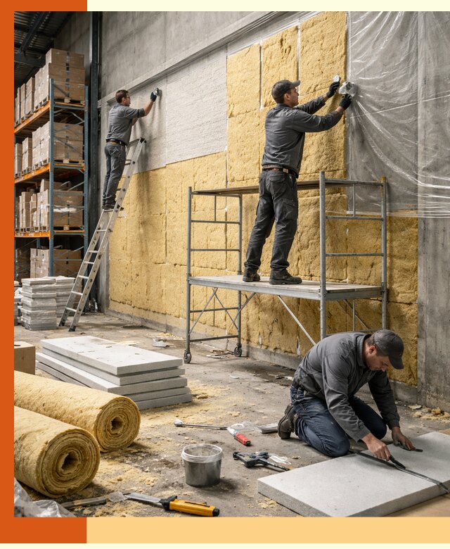 Утепление холодного склада под ключ в Череповце