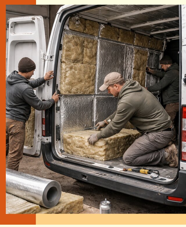 Утепление фургона в Череповце: профессиональная теплоизоляция и шумоизоляция