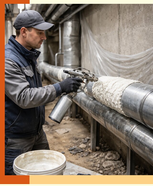 Утепление труб жидкой теплоизоляцией в Череповце